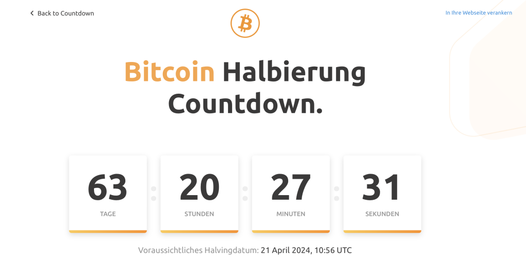 Halving Countdown 