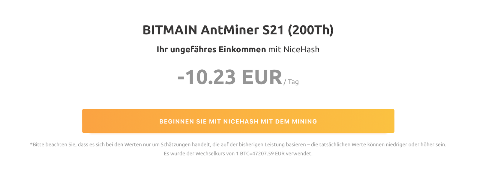 Rentabilität mining