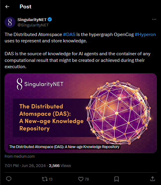 SingularityNET Tweet