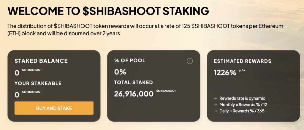 Shibashoot Staking 