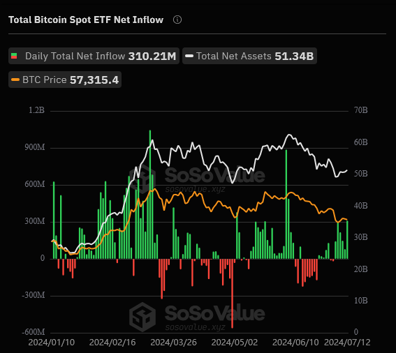 Bitcoin-ETF-Mittelfluesse