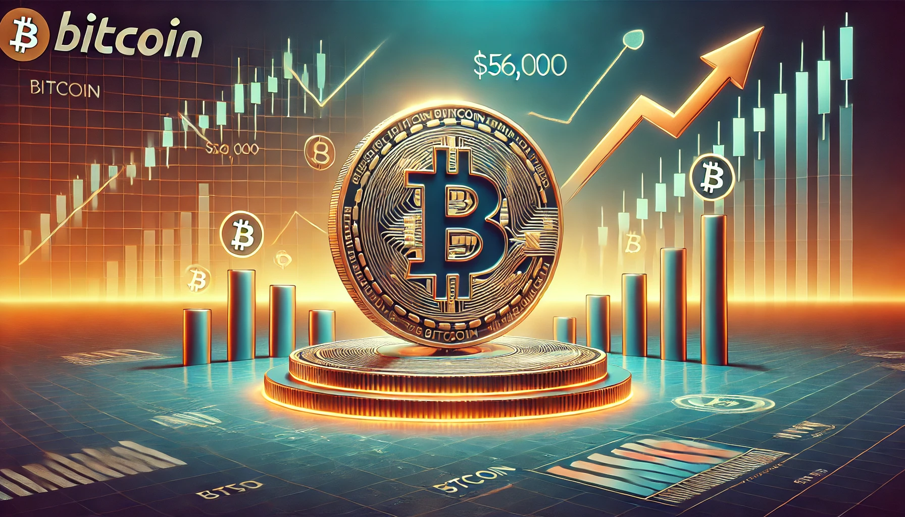 Bitcoin Kurs: Preis konsolidiert nach Korrektur über 56.000 Dollar