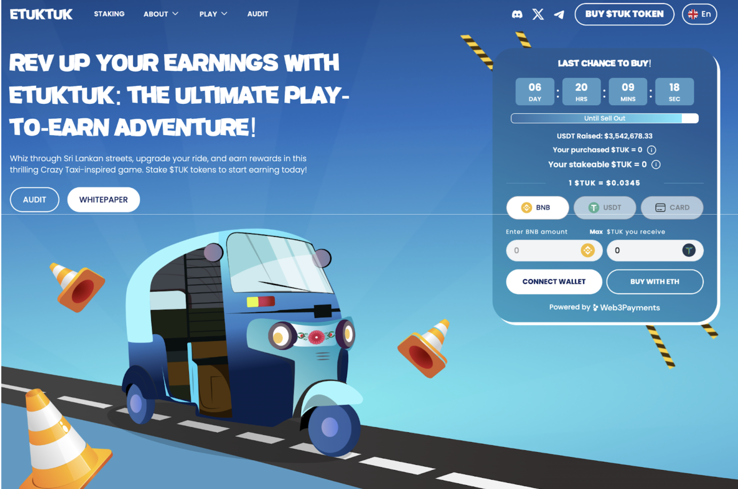 Notcoin Alternative: Play-2-Earn-Game eTukTuk startet Token-Burn – letzte Chance im Presale