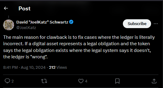 David Schwartz Tweet