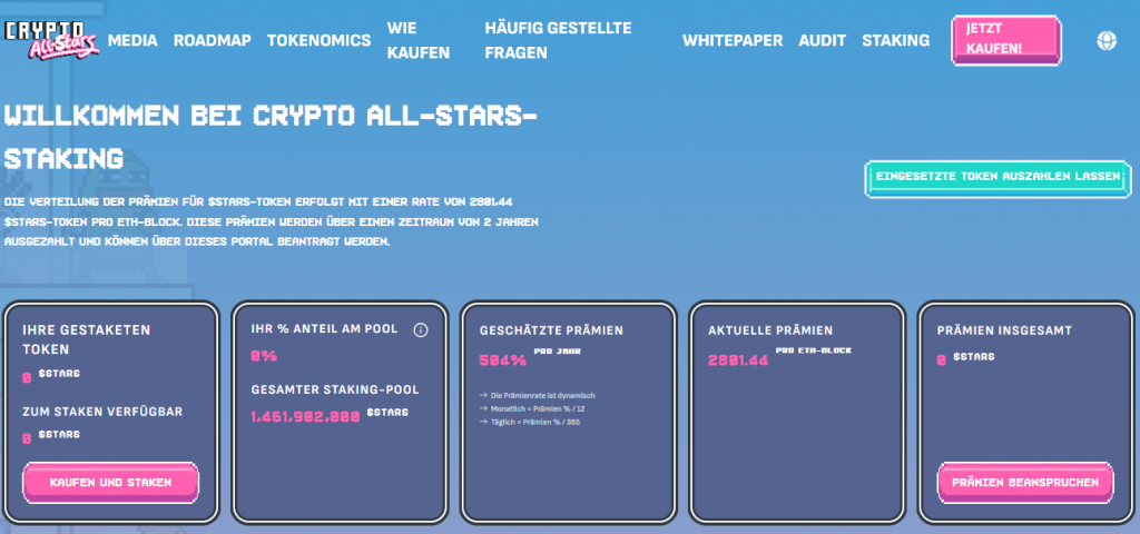 Crypto All-Stars Staking neu