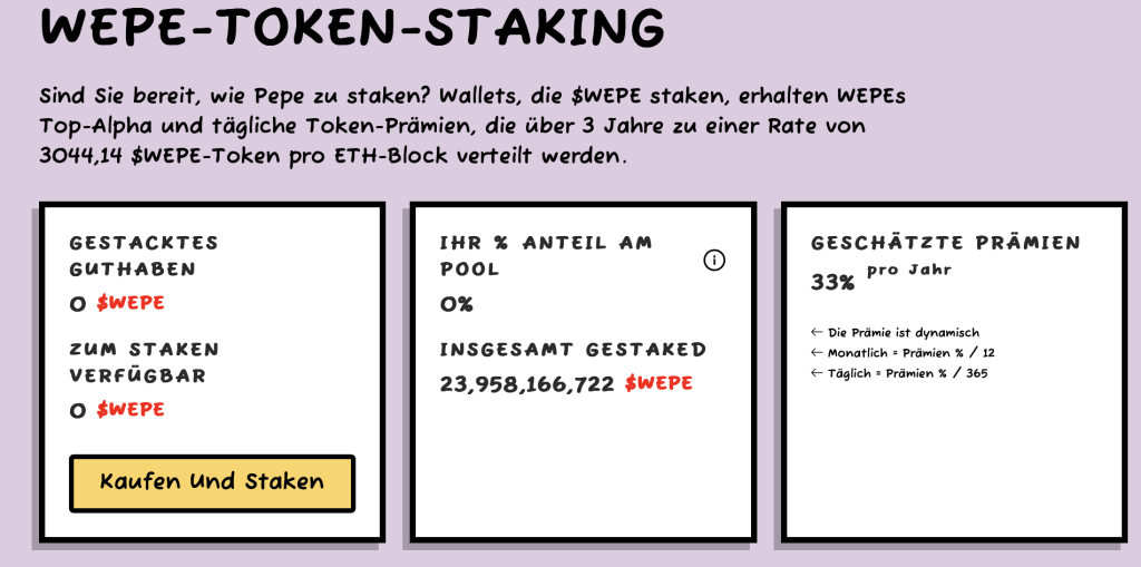 Wepe Staking 