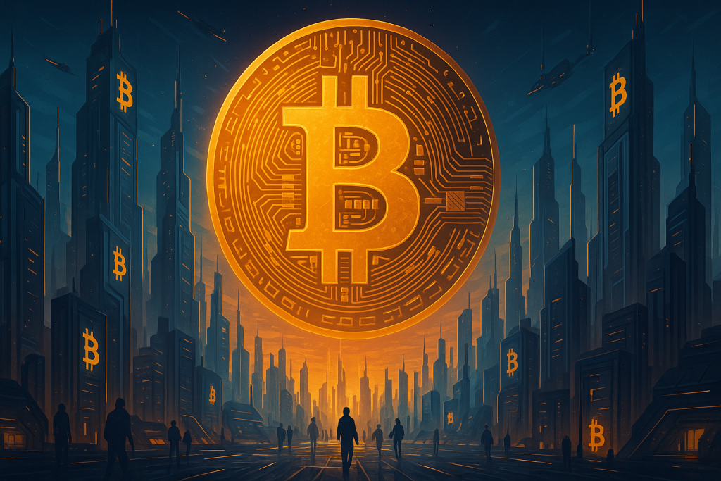 Bitcoin steigt durch globales Vermoegen 5 Jahre und erreicht jetzt 200.000 USD