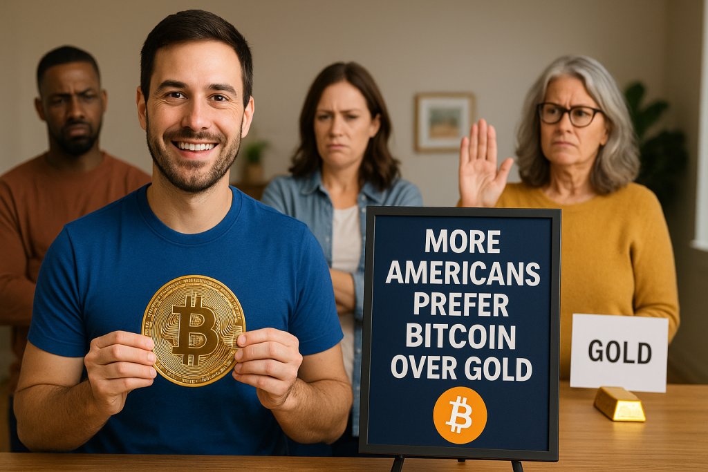 Krypto-News USA bevorzugt nun Bitcoin gegenueber Gold als Safe Haven
