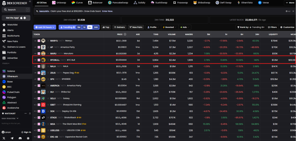DEXScreener Trends