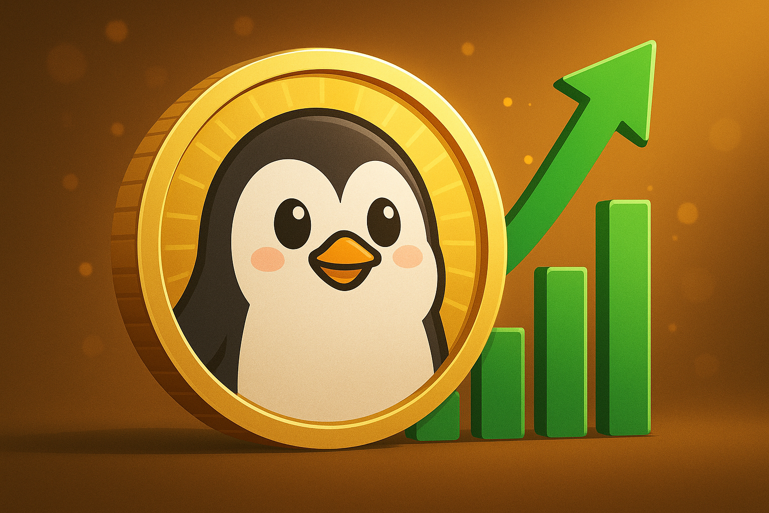 Krypto News: PENGU-Kurs explodiert 227 % in einem Monat